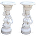 Hot Sale white marble little angel flowerpot